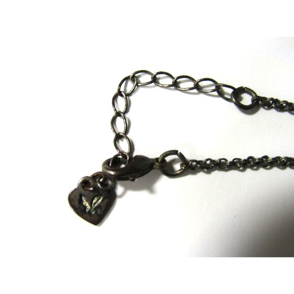 American Eagle Silver Tone Charm Chain Necklace 36" Boho Cottagecore Pendant - Picture 4 of 6